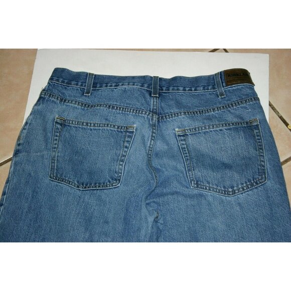 Kirkland jeans mens 34 x 31 Signature distressed straight blue - Picture 5 of 10